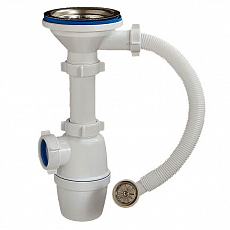 Сифон для кухонной мойки Orio A-5007 3 1/2" с круглым переливом