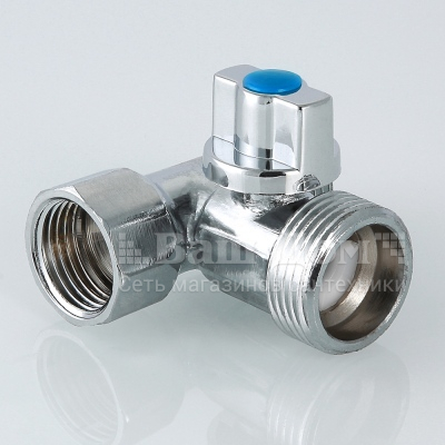 Кран шаровый Valtec VT.256.N.04, 3-х пр. 1/2"х 3/4"х1/2"