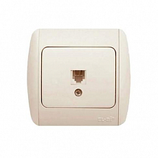 Розетка EL-BI Zirve 501-31-221 телефонная одинарная, крем