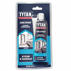 Герметик Tytan силиконовый санитарный 85 мл, белый