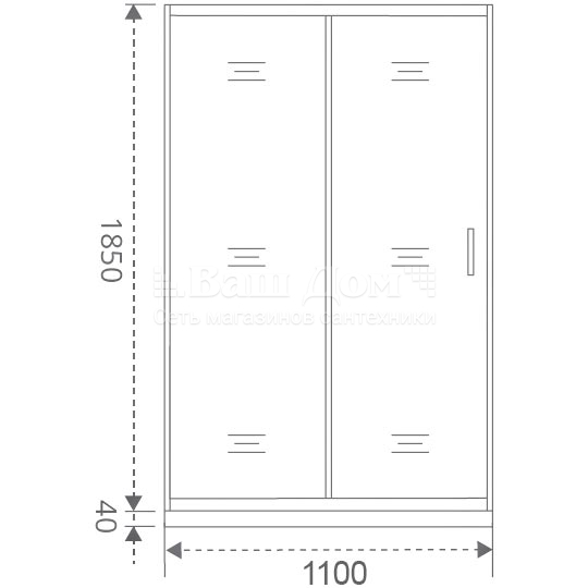 Душевая дверь Good Door Latte WTW-110-C-WE, 110 см, прозрачное