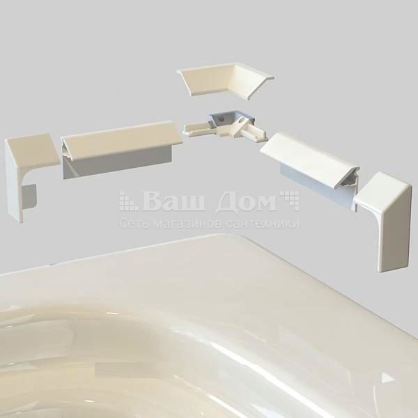 Бордюр для ванны Aquatek, комплект, 195 см, 15 мм