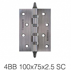 Петля универсальная Zambrotto 4BB SC с колп. матовый хром