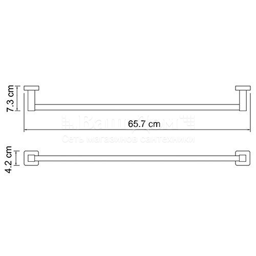 Полотенцедержатель кольцо WasserKRAFT Lippe K-6560