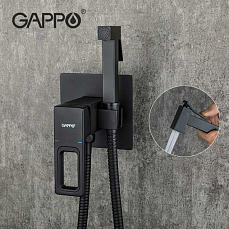 Смеситель с гигиеническим душем Gappo G17-6 G7217-6 встраиваемый, черный