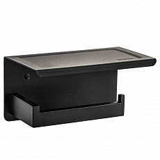 Держатель туалетной бумаги Sanaks GFmark 79920 с полочкой, чёрный