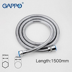 Душевой шланг Gappo G43, 150 cm, усиленный