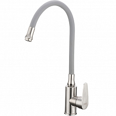 Смеситель для кухни Frap H48 F4448, гибкий излив, нержавеющая сталь