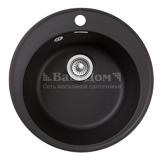 Мойка кухонная GranFest Quarz GF-Z08 (d 480) черный 1 фото