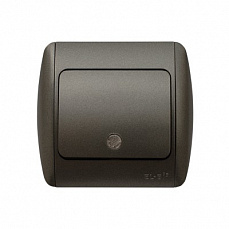 Выключатель EL-BI Zirve 501-30-201 1-клавишный с подсветкой, черный