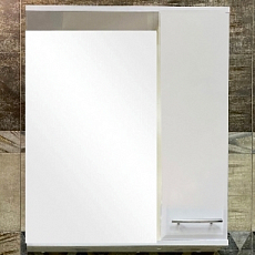 Шкаф зеркальный подвесной DG Афина 60 правый, белый с подсветкой