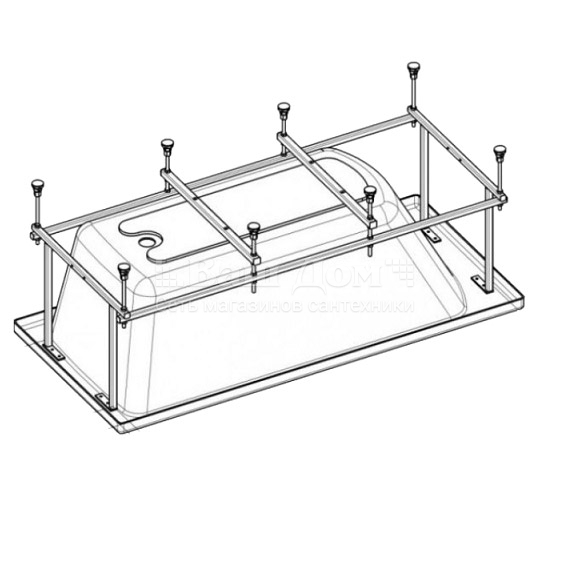 Опорная конструкция Roca Hall 170x75 см