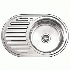 Мойка кухонная Ledeme L87750-R (770*500*180) 0,8 mm, правая, глян