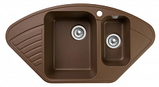 Мойка кухонная GranFest Quarz GF-Z14 угловая (930х500) терракот