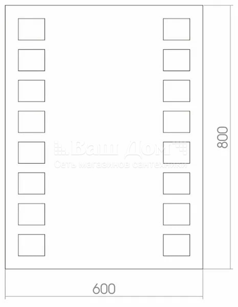 Зеркало Mixline Сафари 525416 600x800 светодиодная подсветка