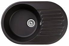 Мойка кухонная GranFest Quarz GF-Z18 овальная (740х480) черный