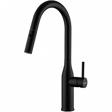 Смеситель для кухни Gappo G4398-46 выдвижной излив, черный