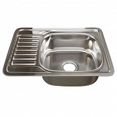 Мойка кухонная Mixline 6550 (650*500*180) 0,8 mm, правая, глянец