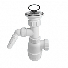 Сифон для раковины McAlpine MRSK3 1 1/2"х40 мм с адаптером для слива бытовой техники