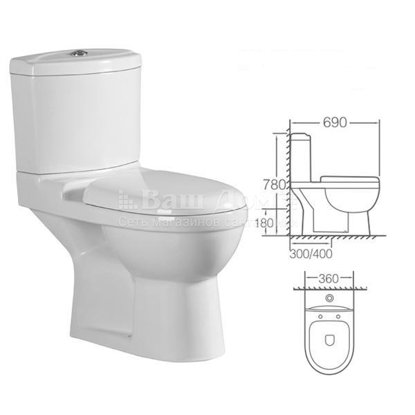 Сиденье для унитаза Lotos 2202, ППР, микролифт