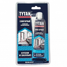 Герметик Tytan силиконовый санитарный 85 мл, прозрачный