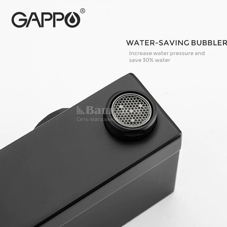 Смеситель для ванны Gappo G17-6 G3217-6, черный 5 фото