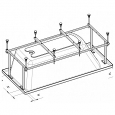 Опорная конструкция Roca Uno 170х75 см