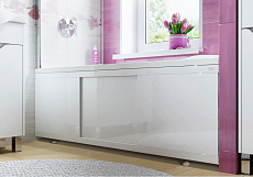 Экран Alavann купе Crystal 1,7 м раздвижной МДФ белый