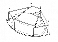 Опорная конструкция Roca Luna 170x115 см