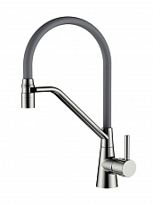 Смеситель для кухни Ledeme L4397A-9, с гибк изливом., серый