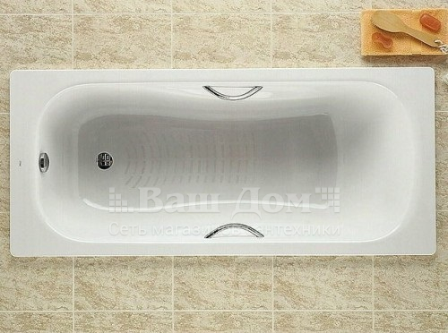 Ванна стальная Roca Princess 150х75 см, с отверстиями для ручек