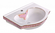 Раковина мебельная Lotos 548 60 розовый декор