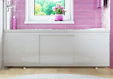 Экран Alavann купе Crystal 1,5 м раздвижной МДФ белый