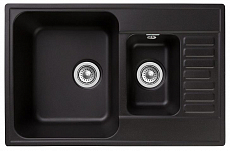 Мойка кухонная GranFest Quarz GF-Z21k 1,5 чаши (740x480) черный