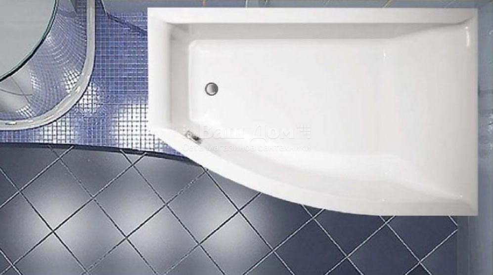 Ванна акриловая Vagnerplast Veronela 160x105 см, асимметричная R 2 фото