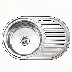 Мойка кухонная Ledeme L87750-L (770*500*180) 0,8 mm, левая, глянец