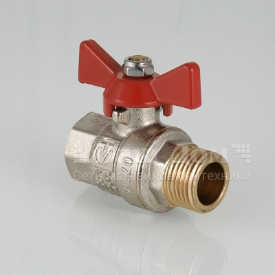 Кран шаровый Valtec VT.218.N.04, 1/2" бабочка г/ш