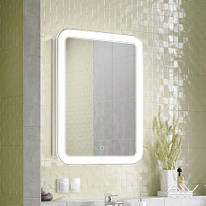Шкаф зеркальный Alavann Vanda Lux 60, белый, правый
