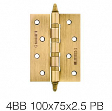 Петля универсальная Zambrotto 4BB PB с колп. полированное золото